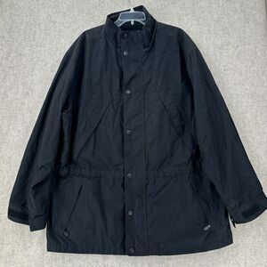 Vintage‎ Eddie Bauer Jacket Mens XXL Black Mountain Parka Coat Wool Lined